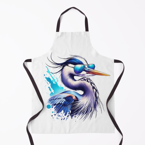 Item preview, Watercolor Great Blue Heron Bird Wearing Sunglasses designed and sold by TheAnimalZ00.