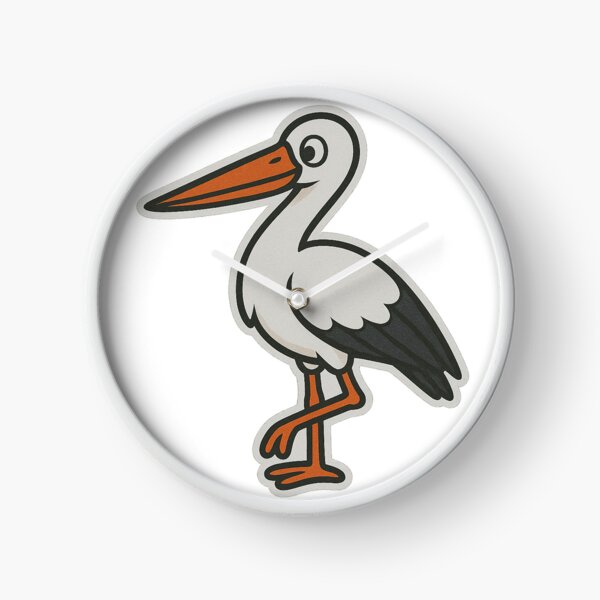 Item preview, Stork – Playful Cartoon White Bird designed and sold by Dark Side of The Merch.