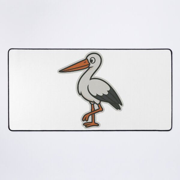 Item preview, Stork – Playful Cartoon White Bird designed and sold by Dark Side of The Merch.