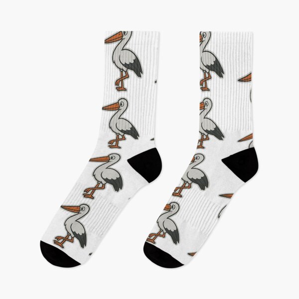 Item preview, Stork – Playful Cartoon White Bird designed and sold by Dark Side of The Merch.