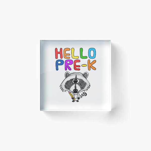 Item preview, Hello Pre-K Raccoon, Elementary Teacher, First Day Of School designed and sold by doodlerob.
