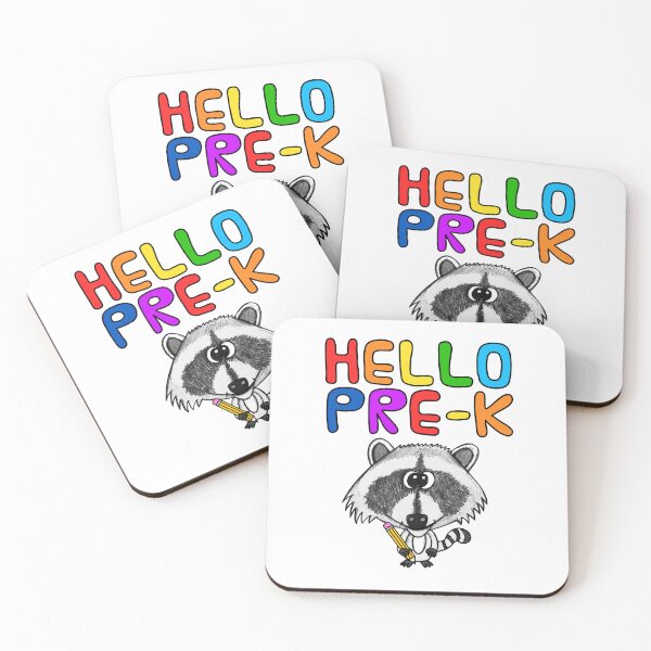 Item preview, Hello Pre-K Raccoon, Elementary Teacher, First Day Of School designed and sold by doodlerob.