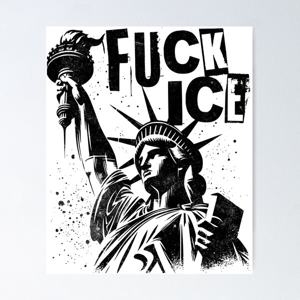 Artikel-Vorschau von Retro 70er FUCK ICE Protest Unterstützung Einwanderer Freiheit Liberty Rally, designt und verkauft von zptees.