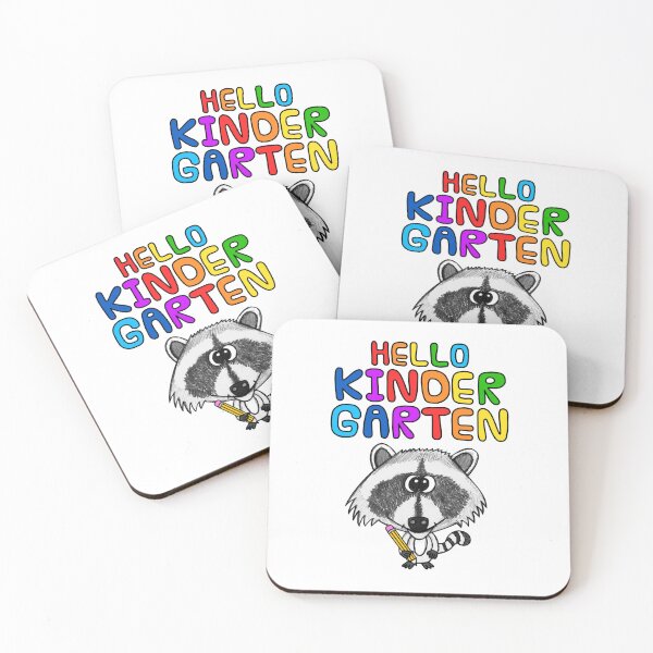 Item preview, Hello Kindergarten Raccoon, Elementary Teacher, Back To School designed and sold by doodlerob.