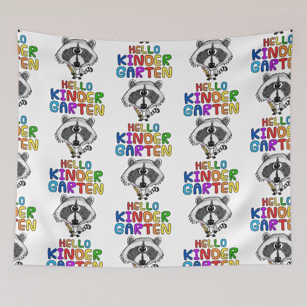 Item preview, Hello Kindergarten Raccoon, Elementary Teacher, Back To School designed and sold by doodlerob.
