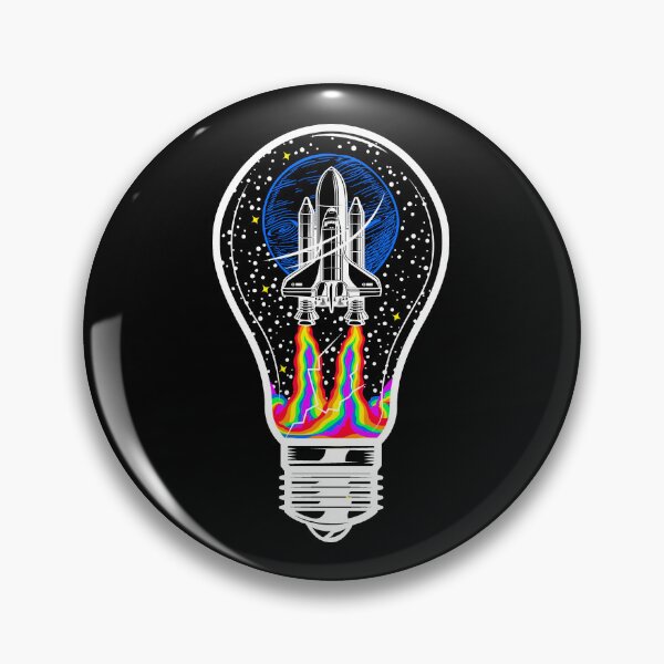 Item preview, Spaceship in a lightbulb brings color to space | Colorful Illustrations designed and sold by ProdbyNiECO.