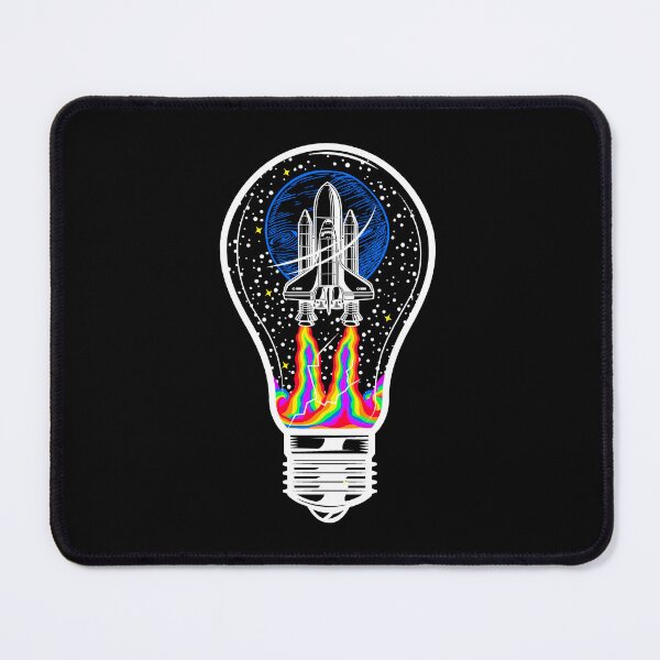 Item preview, Spaceship in a lightbulb brings color to space | Colorful Illustrations designed and sold by ProdbyNiECO.