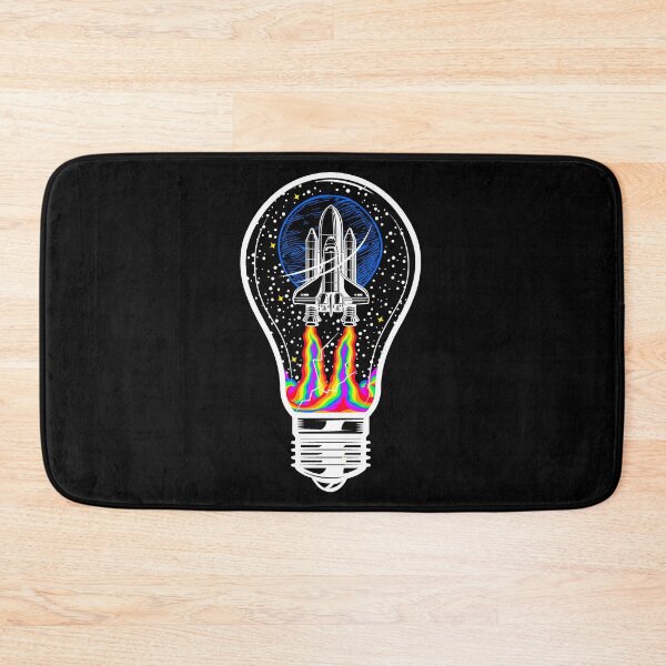 Item preview, Spaceship in a lightbulb brings color to space | Colorful Illustrations designed and sold by ProdbyNiECO.