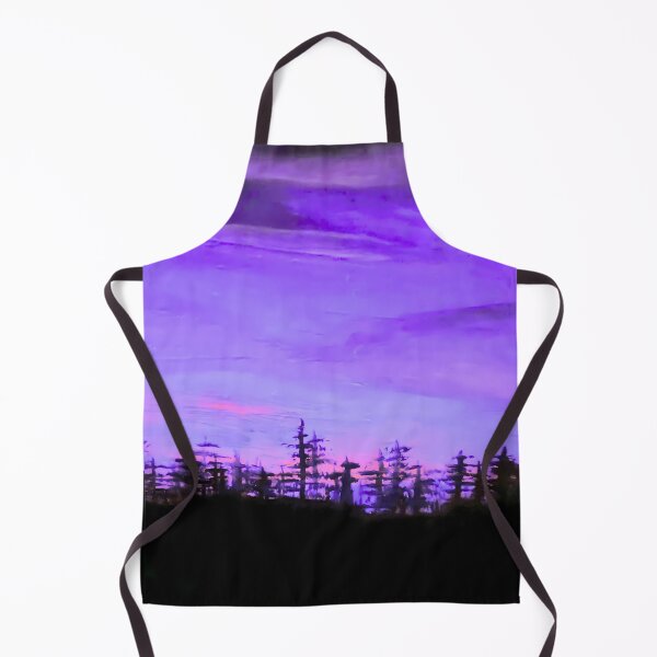 Item preview, Vibrant Purple Sunset Forest - Acrylic Landscape Painting designed and sold by Resonance Frequency.