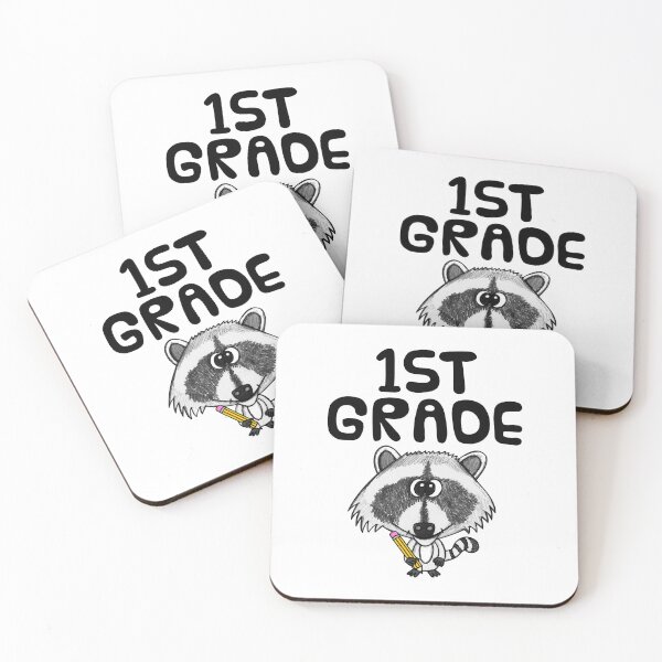 Item preview, School Raccoon 1st Grade Teacher, Back To School designed and sold by doodlerob.