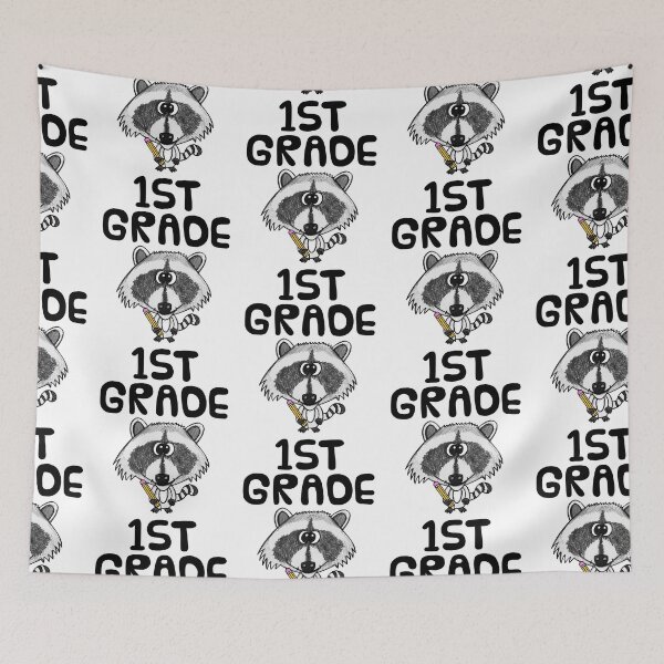 Item preview, School Raccoon 1st Grade Teacher, Back To School designed and sold by doodlerob.