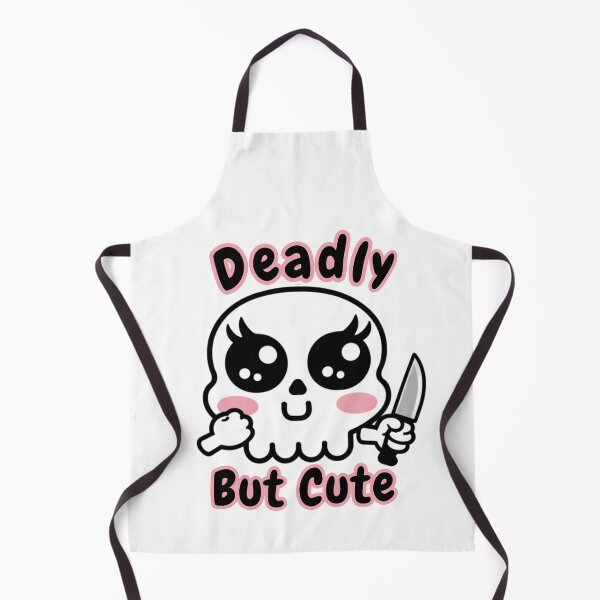 Item preview, Deadly But Cute Skull with Knife, Kawaii Goth Funny Skeleton designed and sold by dmr studio.
