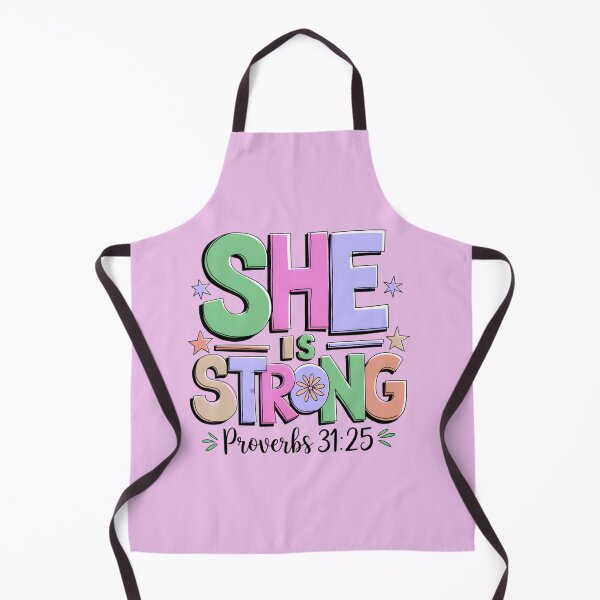 Item preview, She is Strong Christian Bible Verse Art designed and sold by Infinite Inspirations.