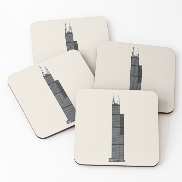 Item preview, Willis Tower Chicago Architectural Illustration (Outlined) designed and sold by aio.