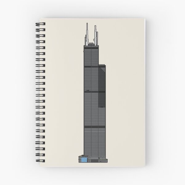 Item preview, Willis Tower Chicago Architectural Illustration (Outlined) designed and sold by archetype prints.