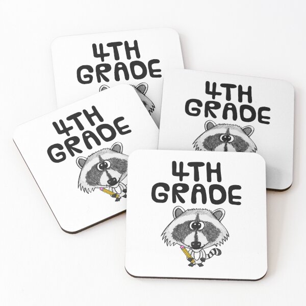 Item preview, School Raccoon 4th Grade Teacher, Back To School designed and sold by doodlerob.