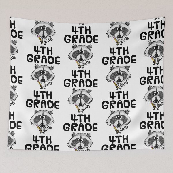Item preview, School Raccoon 4th Grade Teacher, Back To School designed and sold by doodlerob.