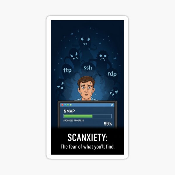 Item preview, Funny Nmap Scanxiety Definition for Sysadmins designed and sold by ThisNetWear.