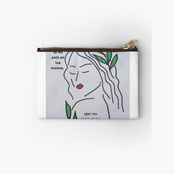 Item preview, Frase "si no está en tus manos, que no esté en tu mente" dibujo de mujer designed and sold by NaturaFotos.