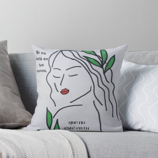 Item preview, Frase "si no está en tus manos, que no esté en tu mente" dibujo de mujer designed and sold by NaturaFotos.