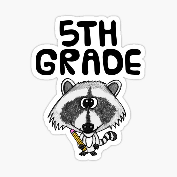 Item preview, School Raccoon 5th Grade Teacher, Back To School designed and sold by doodlerob.