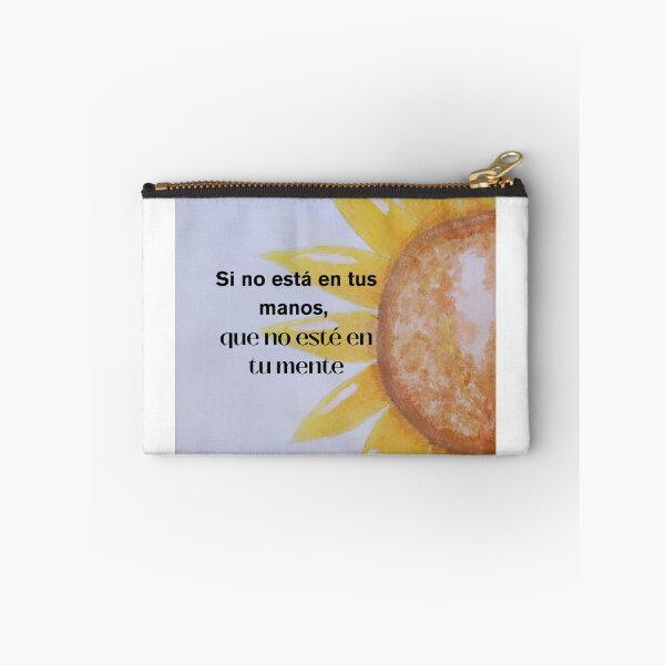 Item preview, Frase "si no está en tus manos, que no esté en tu mente" en acuarela de girasol designed and sold by NaturaFotos.