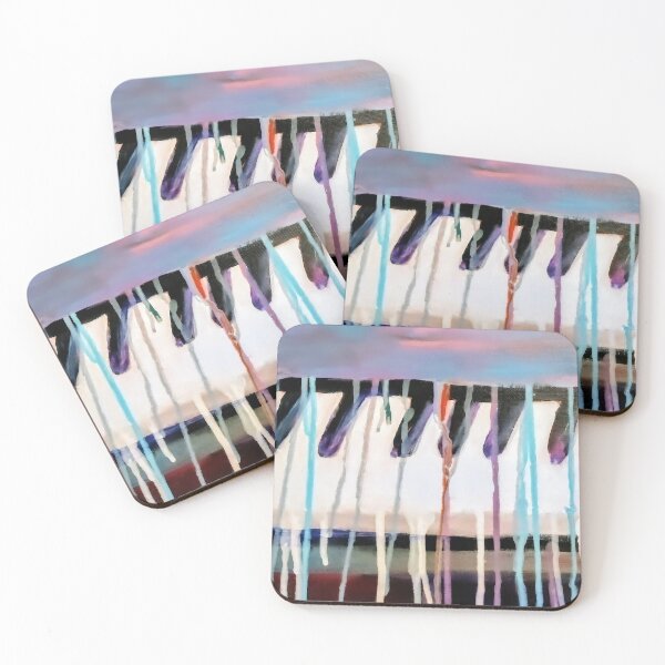 Item preview, Abstract Colorful Piano Keys - Vibrant Dripping Music Art Painting designed and sold by Resonance Frequency.