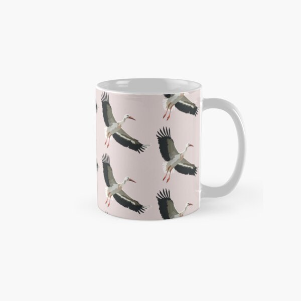 Item preview, W is for White Stork, White Stork – Elegant Migratory Bird Wildlife Design designed and sold by PrettylittlepastelUk.