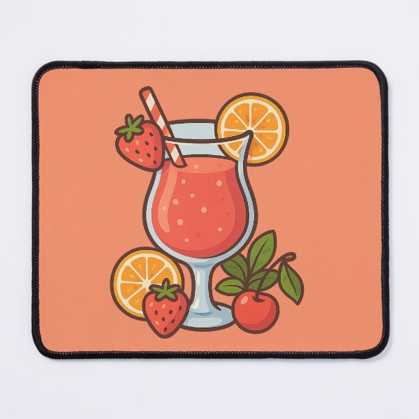 Item preview, Tropical Fruit Cocktail Illustration – Cute Summer Drink with Strawberries, Orange and Cherry designed and sold by branaghbel.