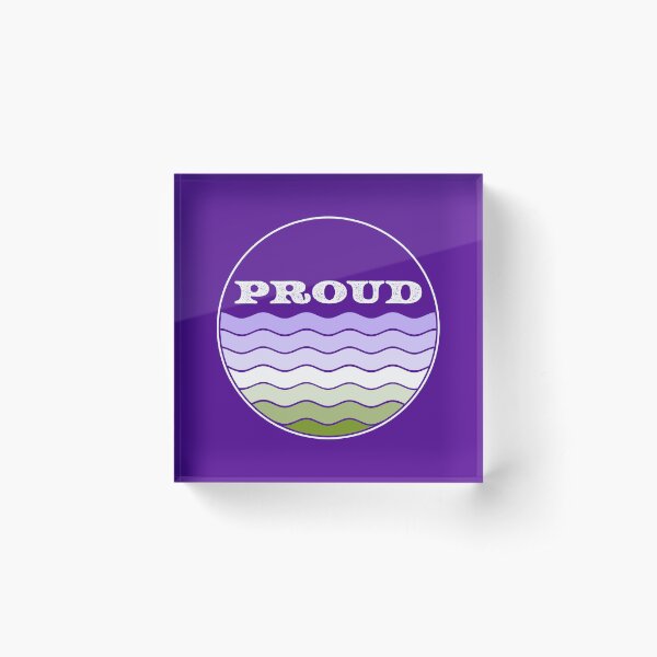 Item preview, Wavy Stripe Proud Circle - Genderqueer designed and sold by sillyjess.