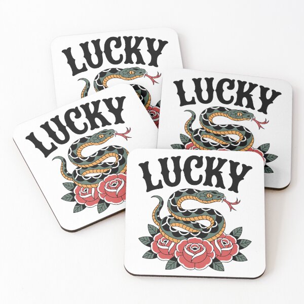 Item preview, Lucky Snake and Roses Tattoo designed and sold by Traveldrawings.