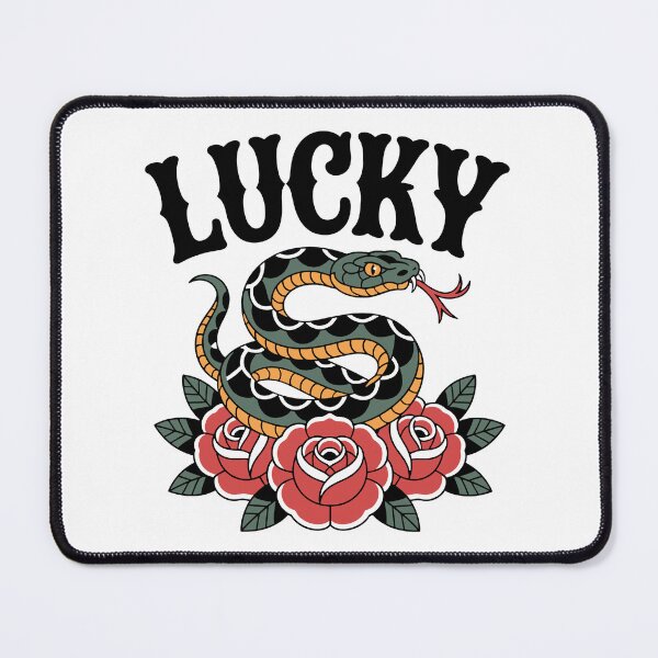Item preview, Lucky Snake and Roses Tattoo designed and sold by Traveldrawings.
