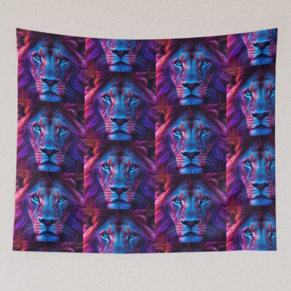 Item preview, Colorful Lion With Thoughtful Eyes designed and sold by Sam-DesignMart.