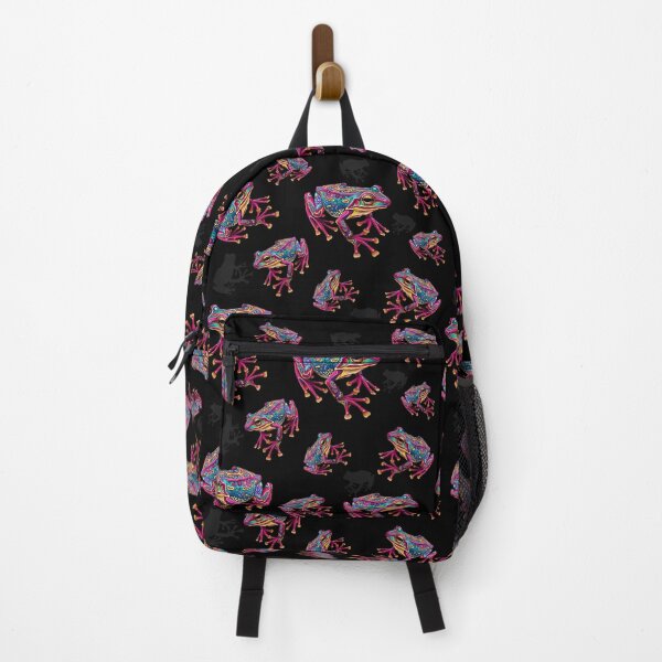 Item preview, Frog Artistic Colorful Painting black pattern designed and sold by BeebooDesign.