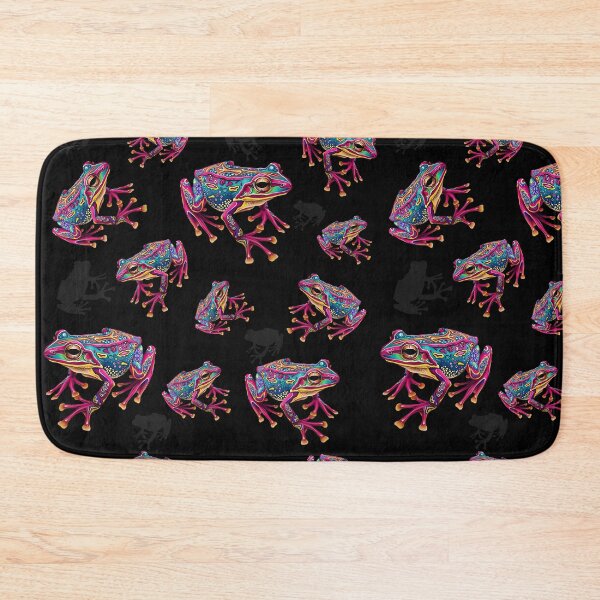 Item preview, Frog Artistic Colorful Painting black pattern designed and sold by BeebooDesign.
