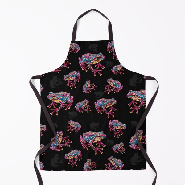 Item preview, Frog Artistic Colorful Painting black pattern designed and sold by BeebooDesign.