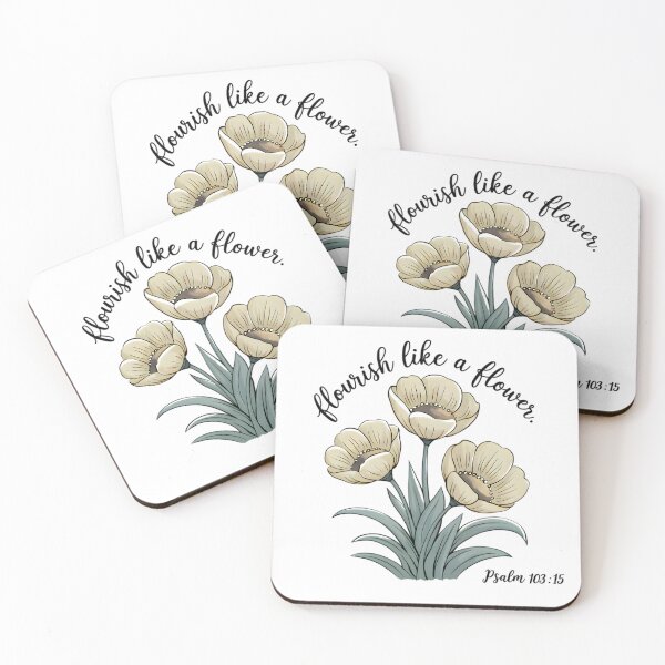 Item preview, Flourish Like a Flower Bible Verse Art designed and sold by Infinite Inspirations.