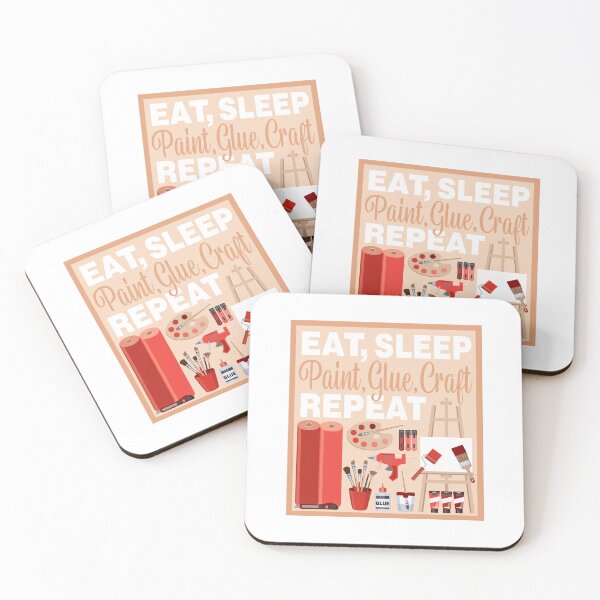 Item preview, Eat Sleep Repeat Crafting - Arts and Crafts - RED designed and sold by StellarFX.