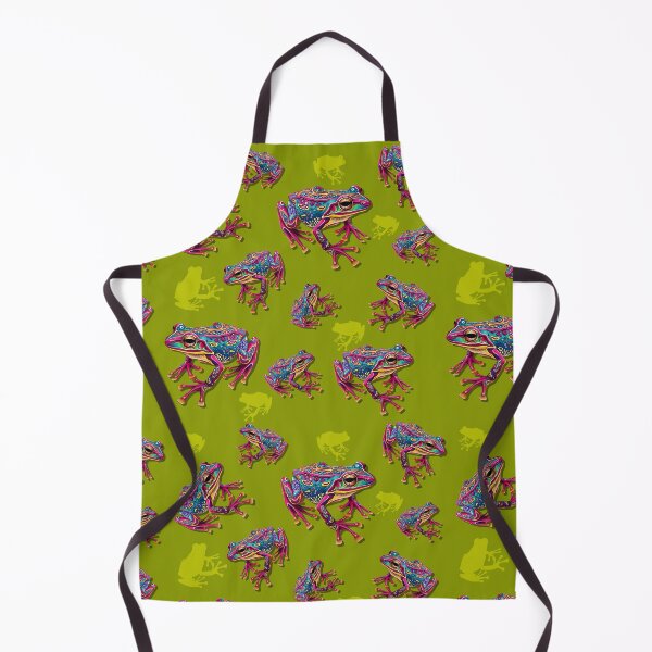 Item preview, Frog Artistic Colorful Painting green pattern designed and sold by BeebooDesign.