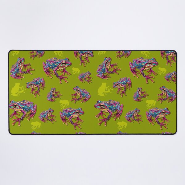 Item preview, Frog Artistic Colorful Painting green pattern designed and sold by BeebooDesign.