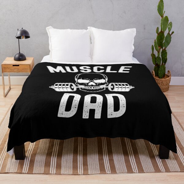 Item preview, Muscle Dad Weightlifter skeleton barbell dad bodybuilder designed and sold by snowry.