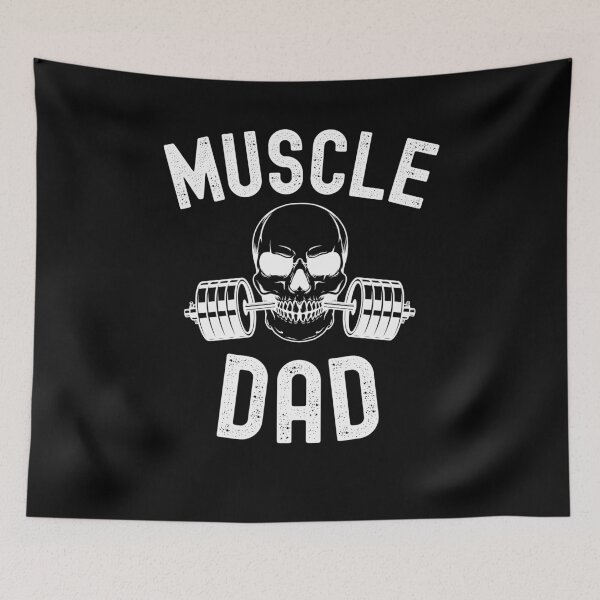 Item preview, Muscle Dad Weightlifter skeleton barbell dad bodybuilder designed and sold by snowry.