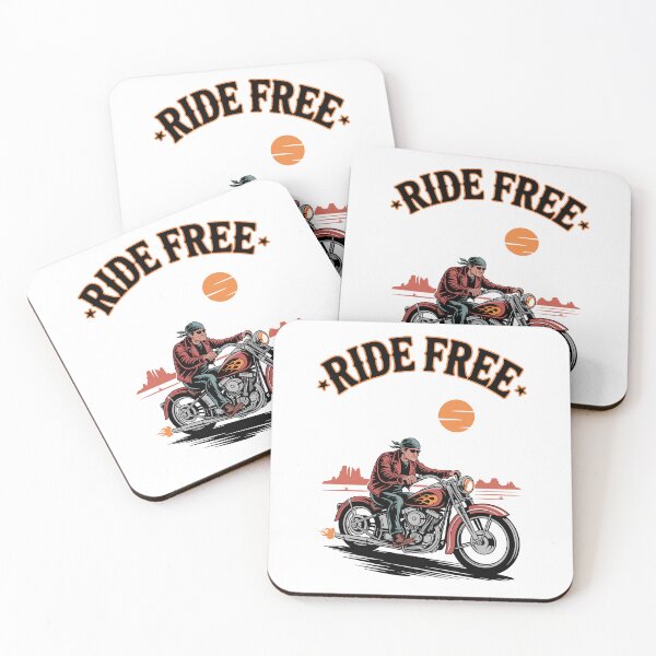 Item preview, Ride Free Retro Biker and Motorcyle designed and sold by Traveldrawings.