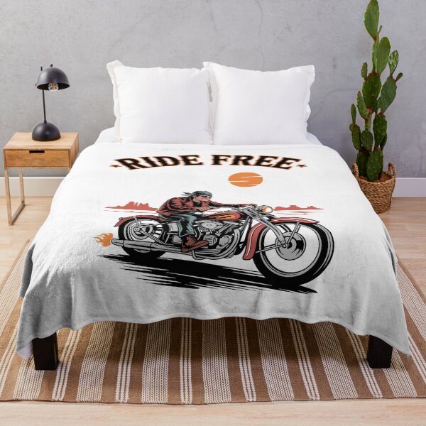 Item preview, Ride Free Retro Biker and Motorcyle designed and sold by Traveldrawings.