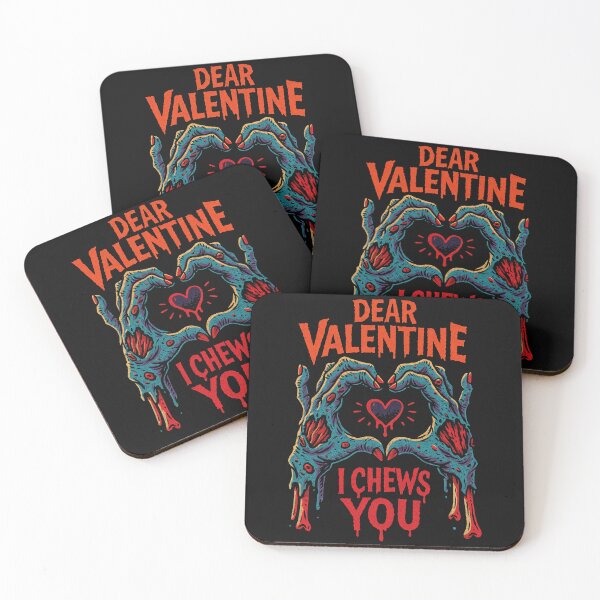 Item preview, Dear Valentine, I Chews You – Funny Zombie Love Horror Valentine Design	 designed and sold by Victor Shadehorn.
