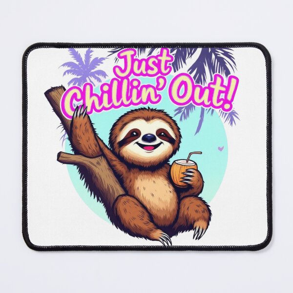 Item preview, Just Chillin’ Out – Relaxed Sloth Tropical Design designed and sold by SwedishValhalla.