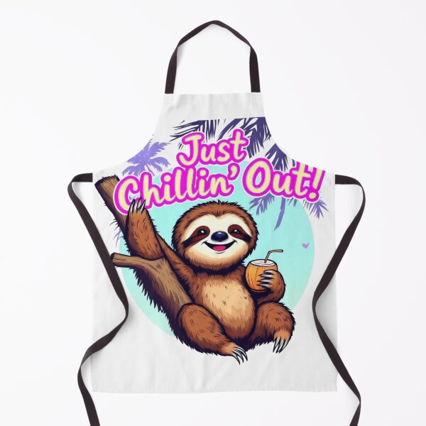 Item preview, Just Chillin’ Out – Relaxed Sloth Tropical Design designed and sold by SwedishValhalla.