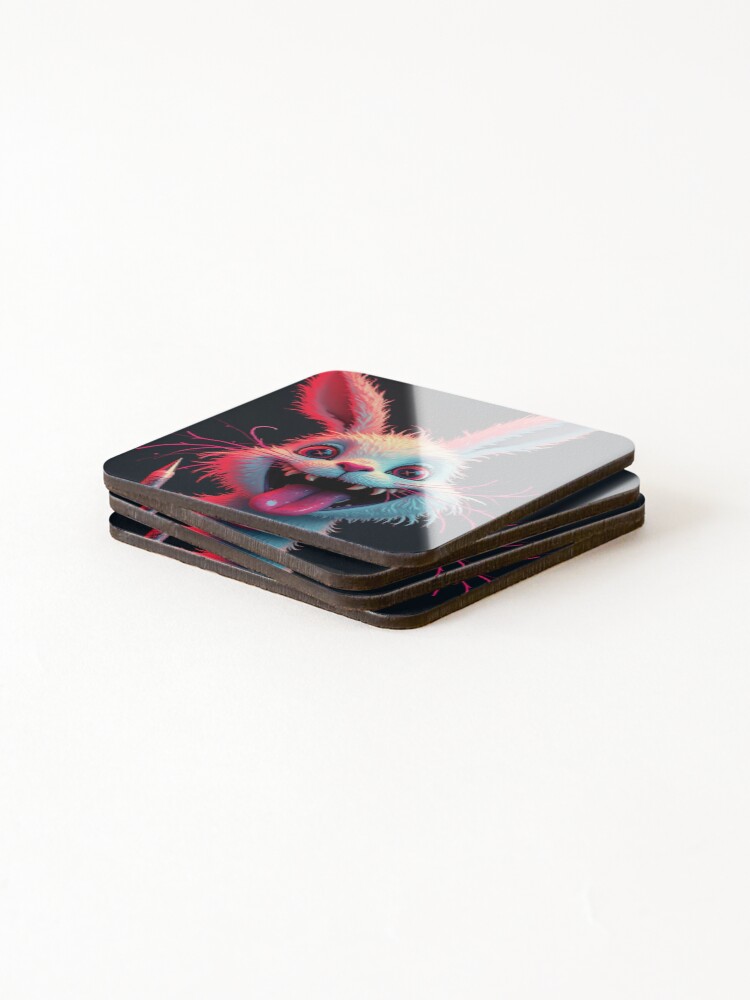 Thumbnail 4 of 5, Coasters (Set of 4), Vampire Rabbit Classical designed and sold by Sam-DesignMart.
