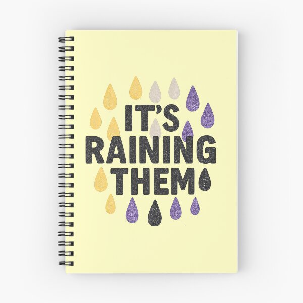 Item preview, It's Raining THEM - Non-binary pride (for light colors) designed and sold by Oh, the HORROR!.