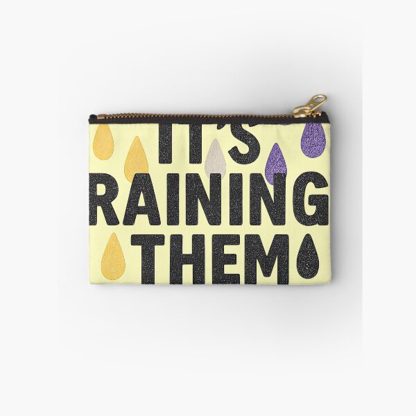 Item preview, It's Raining THEM - Non-binary pride (for light colors) designed and sold by Oh, the HORROR!.